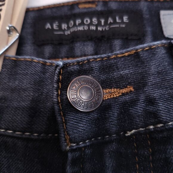 Aeropostale Straight Medium Wash Button Zip Denim Jeans Mens Size 29x30 Blue - Picture 5 of 10